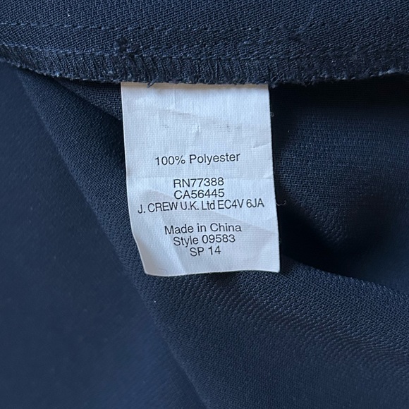 J.Crew Navy blue matte crepe tee with button hole back closure - Picture 12 of 12